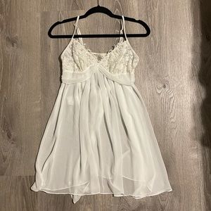 In Bloom by Jonquil | Chiffon Chemise with Lace and Pearl detail